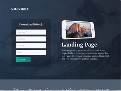 20 Free Professionally Designed Landing Page Templates