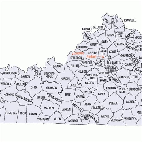 Printable Map Of Kentucky Counties - Printable Maps