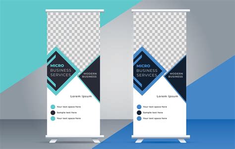 unique roll up stand banner design template 22530925 Vector Art at Vecteezy