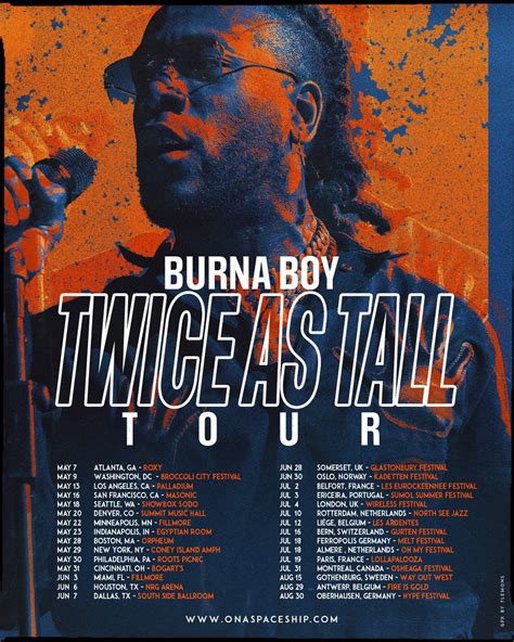 Burna Boy is Hitting the Road with his “Twice As Tall” World Tour ...