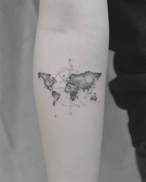 Map Of The World Tattoo – Verjaardag Vrouw 2020