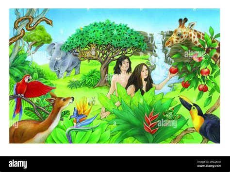 General-Adam & Eve in the Gaeden Of Eden Stock Photo - Alamy