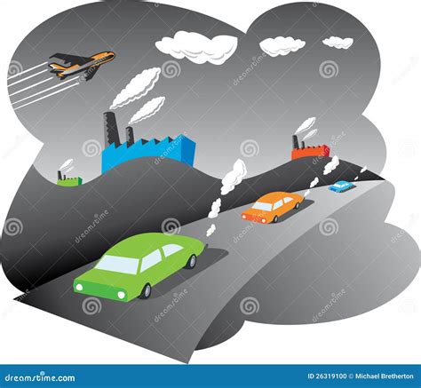 Air Pollution stock vector. Image of smoke, coal, travel - 26319100