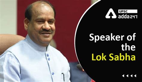 Speaker of the Lok Sabha