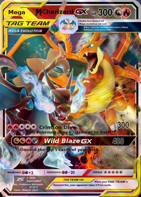 Mega charizard X and Y-GX card pokemon Custom by ZephiraWolf on ...