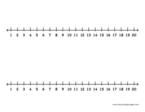 Number Line 1-20 – Free-printable-paper.com