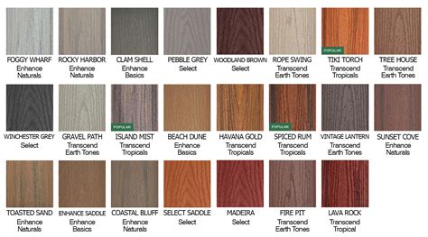 Composite Decking Colors Available