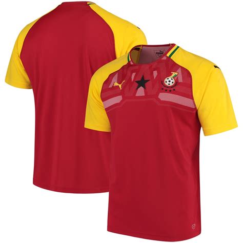 Puma Ghana National Team Red 2018 Home Authentic Blank Jersey