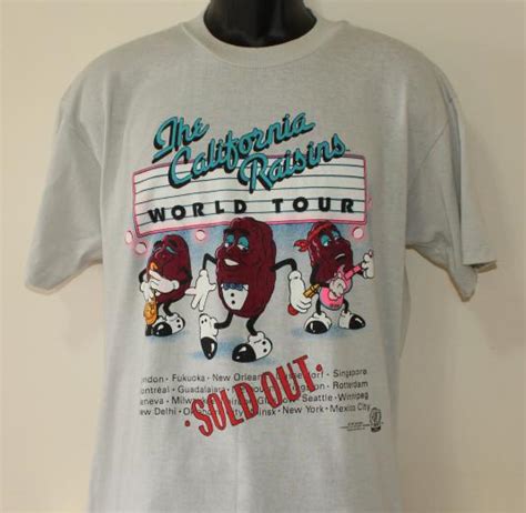 California Raisins World Tour vintage 1987 gray t-shirt XL