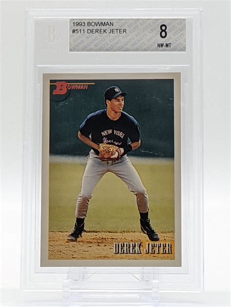 1993 Bowman Derek Jeter Rookie Card #511 BGS 8 New York Yankees - Hall ...