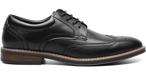 Nunn Bush Big & Tall Wingtip Oxford Shoes in Black for Men | Lyst