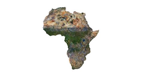 Africa Terrain 3D Map by Shustrik