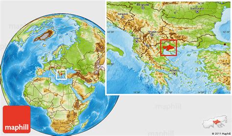 Physical Location Map of Thessaloniki