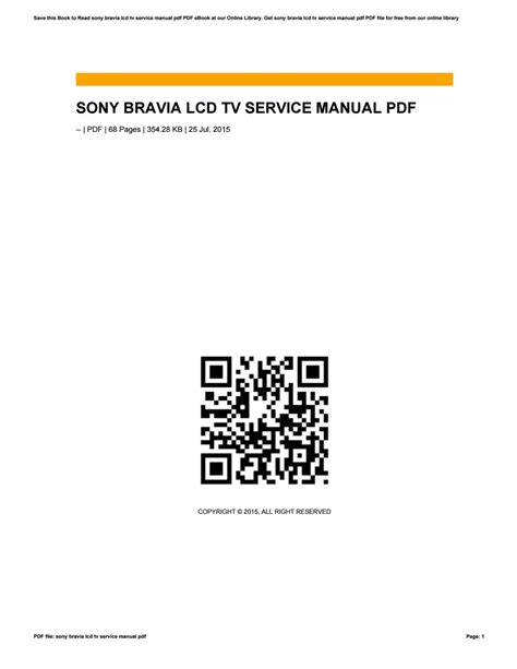 Sony bravia lcd tv service manual pdf by mailed89 - Issuu