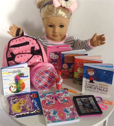 NEW! School Supplies Set works for 18" American Girl Dolls Accessories ...