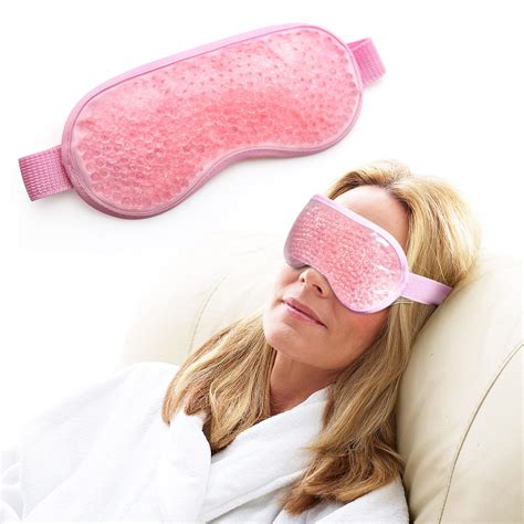 LotFancy Gel Eye Mask, Reusable puffy Beads Ice Pack for Hot Cold ...