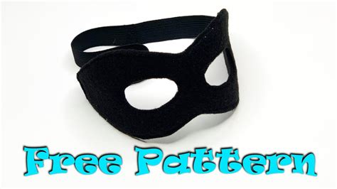 How to Make a Black Mask for Zorro or Princess in Black Sewing Tutorial ...