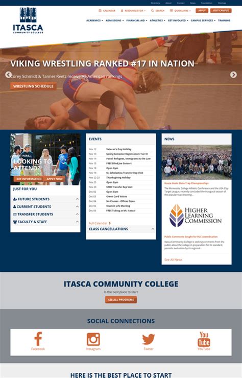 Itasca Community College | Himmelberger Design - a Minneapolis, MN Web ...