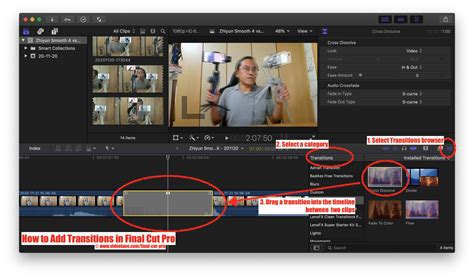 How to add transitions in Final Cut Pro - VIDEOLANE.COM ⏩