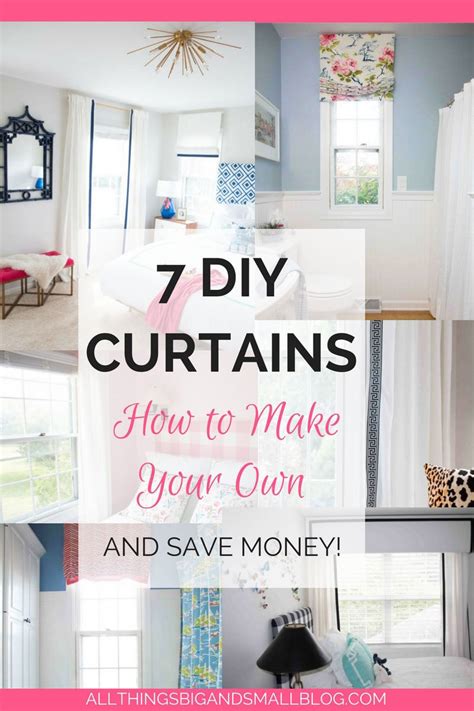 DIY Curtains--How To Make Your Own 7 Different Ways