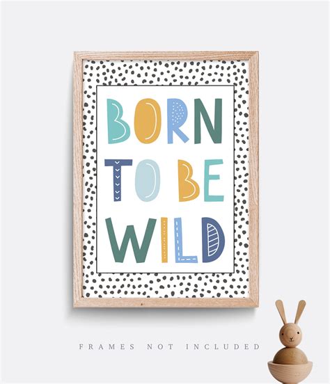 Born to Be Wild Print Nursery Wall Art Boys Nursery Print - Etsy