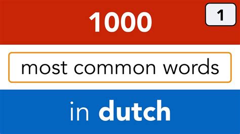 Learn Dutch online | Basic Dutch vocabulary - lesson 1 - New version ...