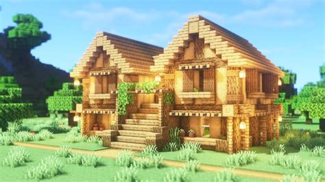 ⚒️ Minecraft | How To Build a Oak Starter Survival House Minecraft Map