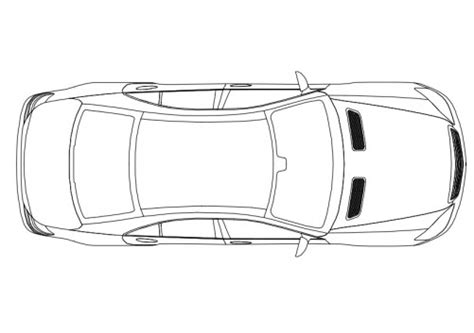 Car Top View Drawing