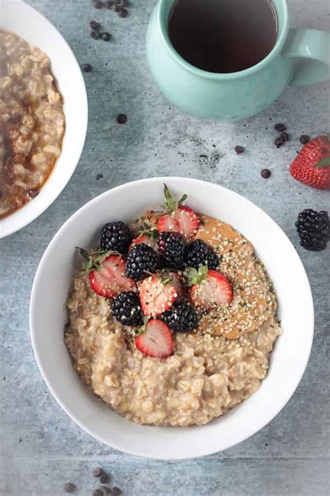 Easy, Sweet, Creamy, Healthy Oatmeal (Dairy Free) ~ Veggie Inspired