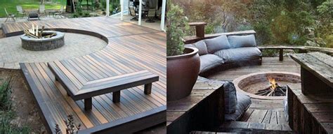 Top 50 Best Deck Fire Pit Ideas - Wood Safe Designs