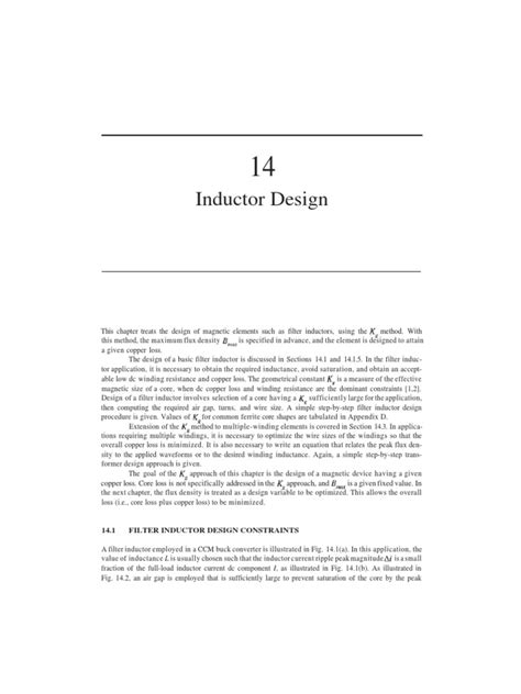 Inductor Design | PDF | Inductor | Inductance