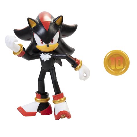 Sonic The Hedgehog - Shadow with Super Ring - 4 Inch Action Figure ...