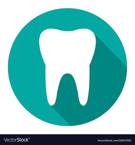 Tooth icon dentist flat signsymbol Royalty Free Vector Image