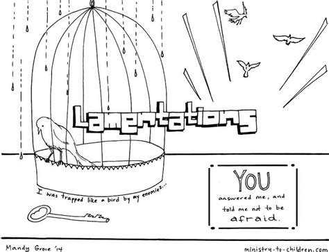 "Book of Lamentations" Bible Coloring Page