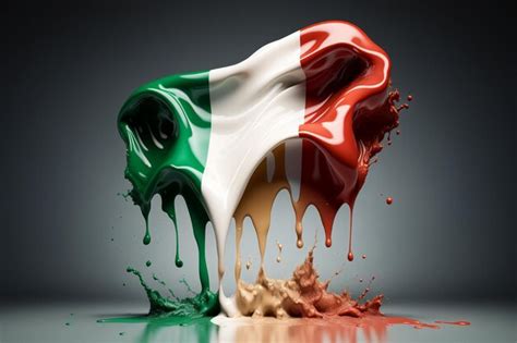 Premium AI Image | A flag of italy with the colors of the flag