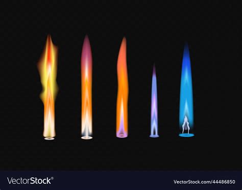 Jet flames blue blasting fire aviation fueling Vector Image