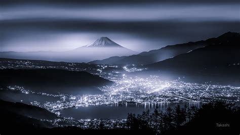 Mount Fuji by Night, Japan - Most Beautiful Picture