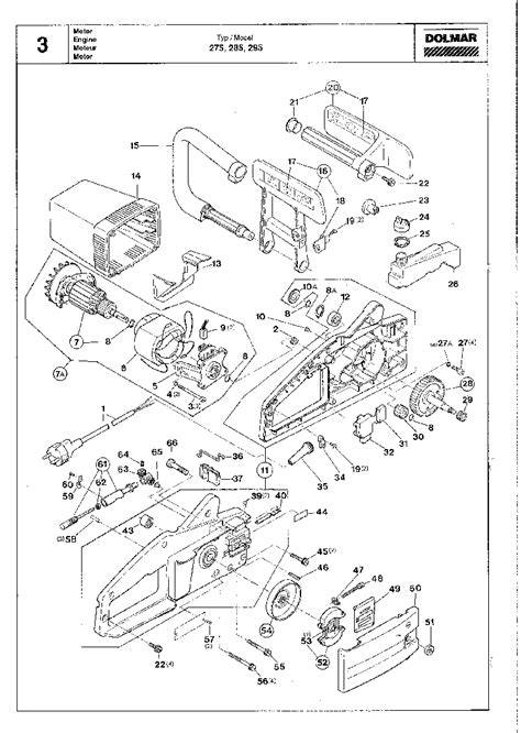 SACHS DOLMAR S PARTS 275 285 295 ELECTRIC CHAINSAW Service Manual ...