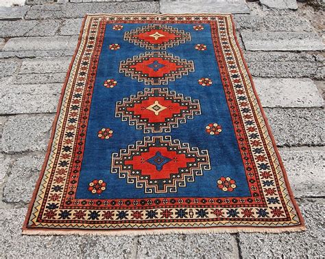 6'9x4'5 Ft Anatolian Blue Turkish Carpet Pattern Rug - Etsy | Turkish ...