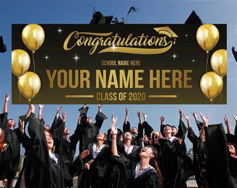 Outdoor Banner for Graduation Personalized Graduation Banner Class of ...