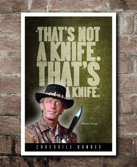 Crocodile Dundee THATS A KNIFE Citation Affiche | Etsy