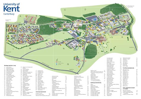 University of Kent Canterbury campus 3d map illustration by University ...