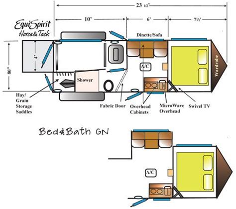 EquiSpirit 1 Horse Gooseneck Trailer Floorplan | Gooseneck trailer ...