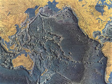 Pacific Ocean Floor Map 1969 | Maps.com.com