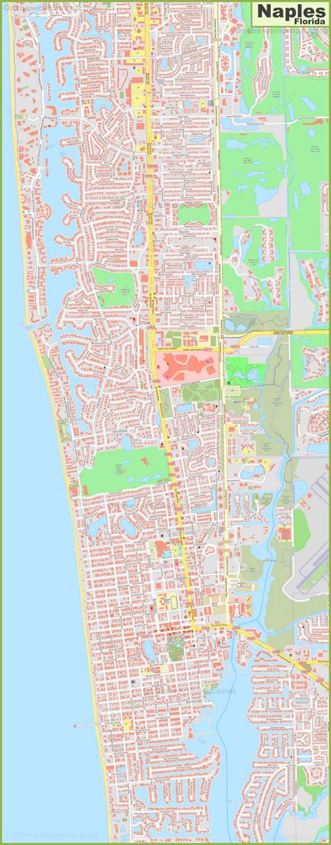 Large detailed map of Naples (Florida)