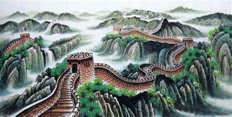 Chinese Great Wall Painting Great Wall 1085022, 66cm x 136cm(26〃 x 53〃)