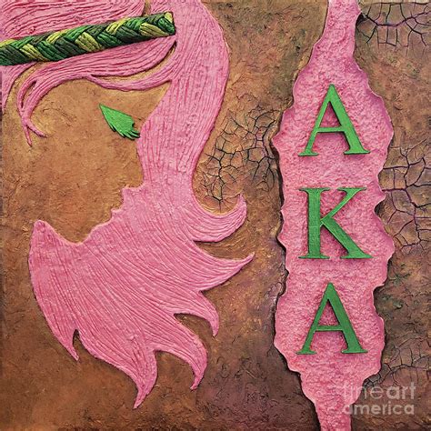 Alpha Kappa Alpha Sister in Profile I Mixed Media by Felecia Dennis ...