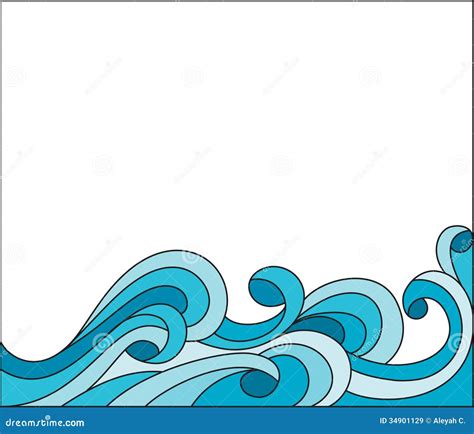 Wave stock vector. Image of ocean, frame, note, swirls - 34901129