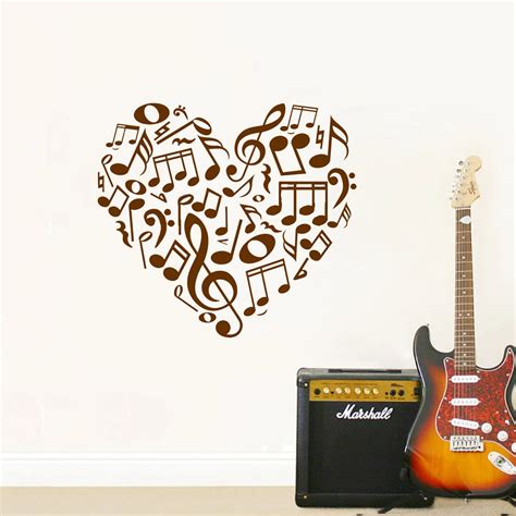 Free shipping 52x51cm New Design Creative music notes wall stickers ...