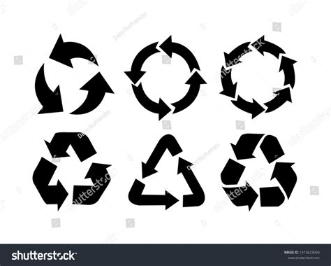 Recycle Vector Icons Vector Symbol Recycling: เวกเตอร์สต็อก (ปลอดค่า ...